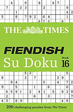 portada The Times Fiendish Su Doku Book 16: 200 Challenging Su Doku Puzzles (en Inglés)