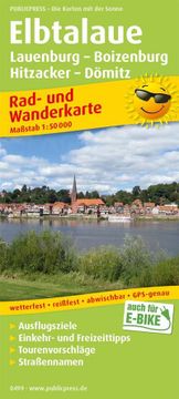 portada Elbtalaue, Lauenburg - Boizenburg, Hitzacker - Dömitz: Rad- und Wanderkarte mit Ausflugszielen, Einkehr- & Freizeittipps, Straßennamen, Wetterfest,. 1: 50000 (Rad- und Wanderkarte: Ruwk) (en Alemán)