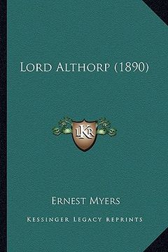 portada lord althorp (1890) (en Inglés)