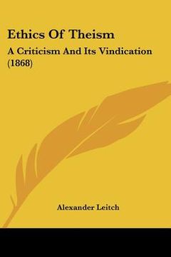 portada ethics of theism: a criticism and its vindication (1868)
