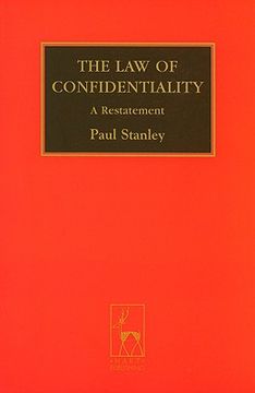portada the law of confidentiality: a restatement (en Inglés)