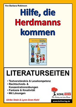 portada Hilfe die Herdmanns kommen / Literaturseiten: Mit Lösungen. Lesekompetenz, Textverständnis, Kreativität, Fantasie (en Alemán)