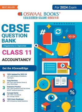 portada Oswaal CBSE Chapterwise & Topicwise Question Bank Class 11 Accountancy Book (For 2023-24 Exam) (en Inglés)