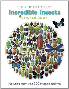 portada christopher marley's incredible insects sticker book (en Inglés)