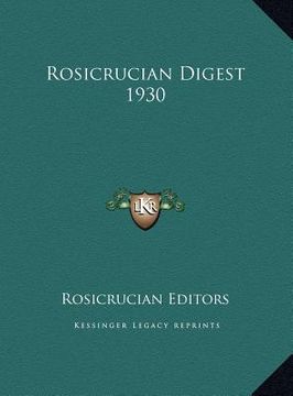 portada rosicrucian digest 1930 (en Inglés)