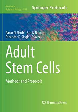 portada Adult Stem Cells: Methods and Protocols (Methods in Molecular Biology, 1553) (en Inglés)