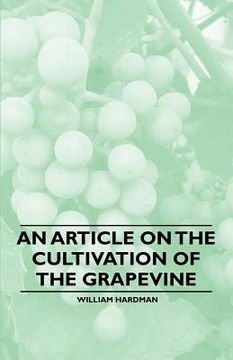portada an article on the cultivation of the grapevine