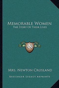 portada memorable women: the story of their lives (in English)