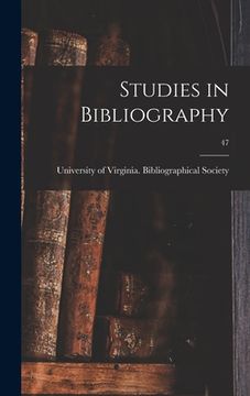 portada Studies in Bibliography; 47 (en Inglés)