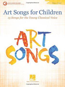portada Art Songs for Children 13 Songs Young Classical Voice/Piano Book/Audio
