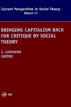 portada bringing capitalism back for critique by social theory (en Inglés)