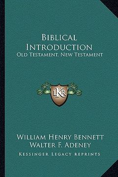 portada biblical introduction: old testament, new testament (en Inglés)