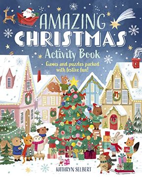 portada Amazing Christmas Activity Book: Games and Puzzles Packed with Festive Fun!