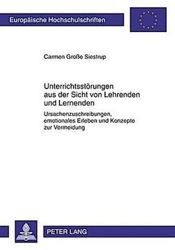 portada Unterrichtsstörungen aus der Sicht von Lehrenden und Lernenden (in German)