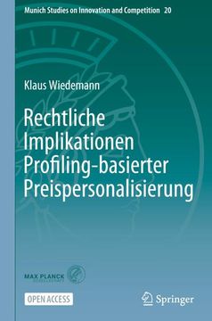 portada Rechtliche Implikationen Profiling-Basierter Preispersonalisierung (en Alemán)