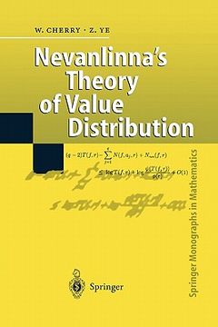 portada nevanlinna's theory of value distribution: the second main theorem and its error terms (en Inglés)