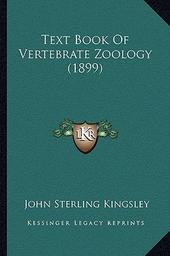 portada text book of vertebrate zoology (1899) (in English)