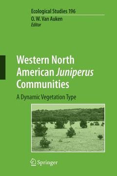 portada western north american juniperus communities: a dynamic vegetation type (en Inglés)