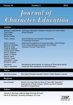portada Journal of Research in Character Education, Volume 10, Number 2, 2014 (en Inglés)