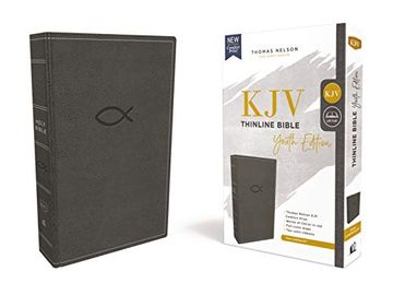 portada Kjv, Thinline Bible Youth Edition, Leathersoft, Gray, red Letter Edition, Comfort Print: Holy Bible, King James Version (en Inglés)