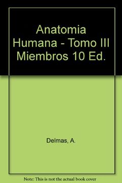 portada Anatomia Humana - Tomo Iii Miembros 10 Ed. (spanish Edition) (in Spanish)