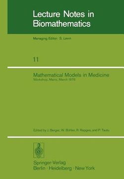 portada mathematical models in medicine: workshop, mainz, march 1976 (in English)