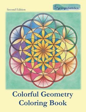 portada Colorful Geometry Coloring Book: Relaxing Coloring with Colored Outlines 