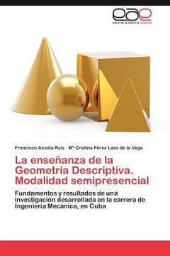 portada la ense anza de la geometr a descriptiva. modalidad semipresencial (en Inglés)