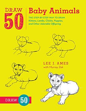portada Draw 50 Baby Animals: The Step-By-Step way to Draw Kittens, Lambs, Chicks, Puppies, and Other Adorable Offspring (en Inglés)