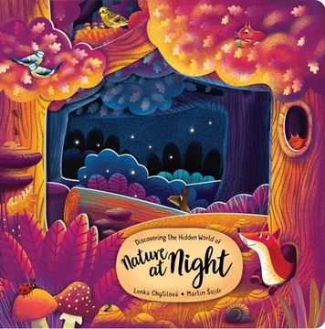 portada Discovering the Hidden World of Nature at Night (Happy fox Books) Board Book for Kids Ages 2 to 5 to Learn About Nocturnal Forest Animals - Extra-Thick Board Pages, fun Facts, and Vocabulary Words 