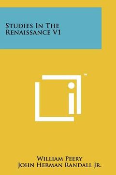portada studies in the renaissance v1 (en Inglés)