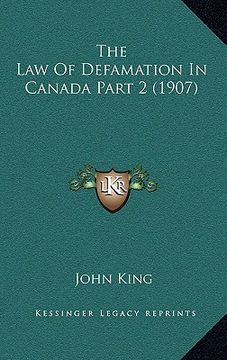 portada the law of defamation in canada part 2 (1907)