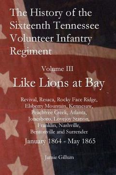 portada The History of the Sixteenth Tennessee Volunteer Infantry Regiment: Like Lions at Bay (en Inglés)