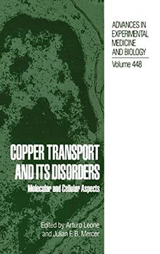 portada Copper Transport and its Disorders (en Inglés)