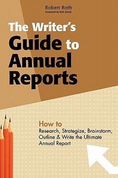 portada the writer's guide to annual reports (en Inglés)
