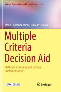 portada Multiple Criteria Decision Aid: Methods, Examples and Python Implementations (en Inglés)