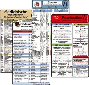 portada Stations Karten-Set - Laborwerte, Med. Abkürzungen, Medikamente - Haltbarkeit nach Anbruch, Reanimation (in German)