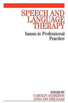 portada speech and language therapy:  issues in professional practice
