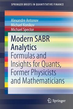 portada Modern Sabr Analytics: Formulas and Insights for Quants, Former Physicists and Mathematicians (en Inglés)