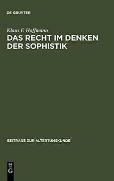 portada Das Recht im Denken der Sophistik (en Alemán)