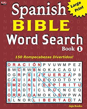 portada Spanish Bible Word Search Book 1: Volume 1 (Sopa de Letras de la Biblia)