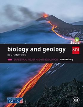 portada Biology and geology. Secondary. Savia. Key Concepts: Terrestrial relief and its evolution
