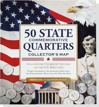 portada 50 State Commemorative Quarters Collector's Map (includes both mints!) (en Inglés)