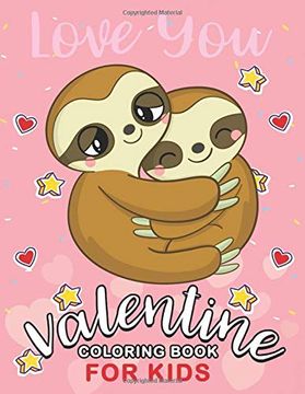 portada Valentine Coloring Books for Kids: Cute Animals Coloring Pages (en Inglés)