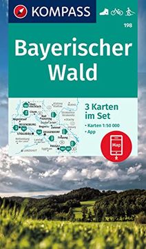 portada Kompass Wanderkarten-Set 198 Bayerischer Wald (3 Karten) 1: 50. 000 (en Alemán)