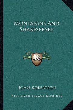 portada montaigne and shakespeare (en Inglés)