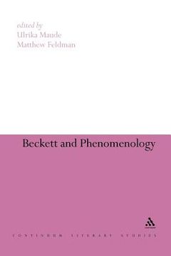 portada beckett and phenomenology (in English)