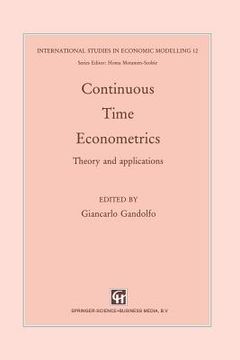 portada Continuous-Time Econometrics: Theory and Applications (en Inglés)