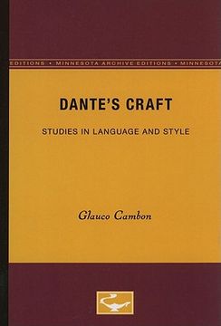 portada dante's craft: studies in language and style (en Inglés)