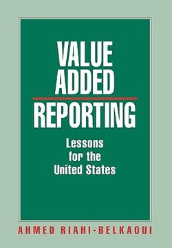 portada value added reporting: lessons for the united states (en Inglés)